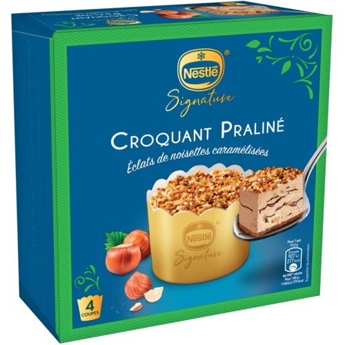 Desserts individuels nestle signature 4 pots croquant praliné : photo du produit rappelé le 04/08/2021