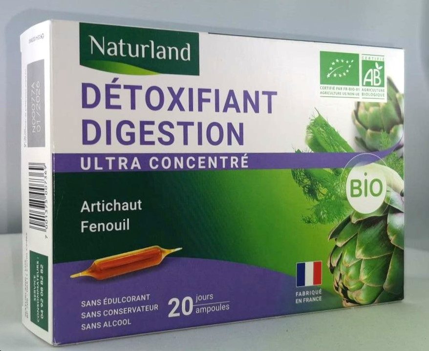 Detoxifiant digestion ultra concentré bio Naturland : photo 2 sur 2 du produit rappelé le 17/04/2023