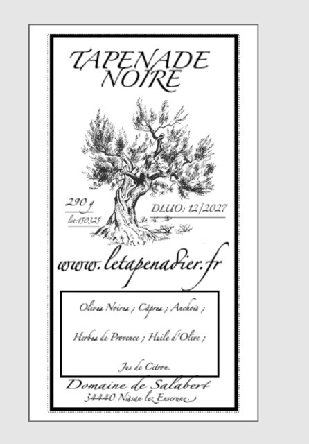 Diverses préparations salées à tartiner Letapenadier : photo 2 sur 4 du produit rappelé le 19/09/2025