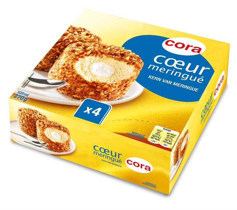 Dômes vanille cœur de meringue 270g Cora : photo du produit rappelé le 23/07/2021
