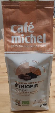 Dosette souple ethiopie x18, 1kg grains expresso gourmet, 500g Cafe Michel : photo 3 sur 3 du produit rappelé le 03/04/2024