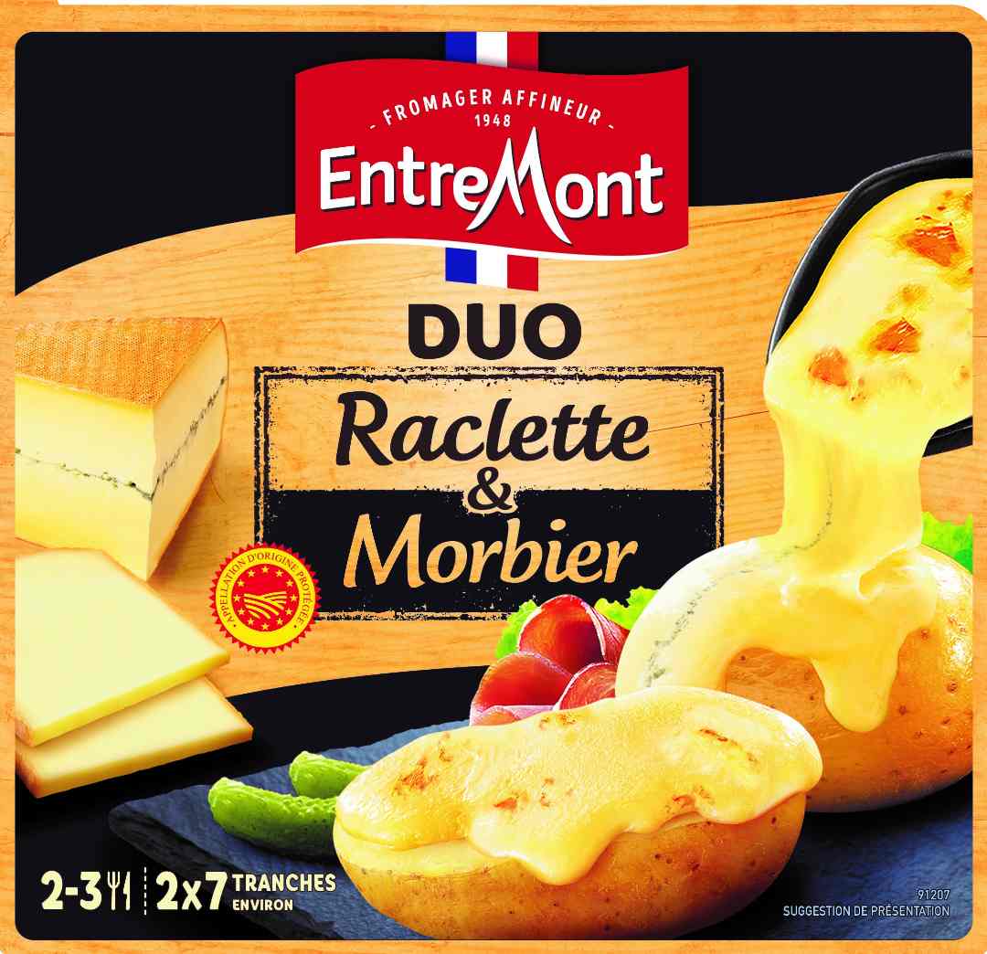 Duo raclette & morbier Entremont : photo du produit rappelé le 15/12/2023