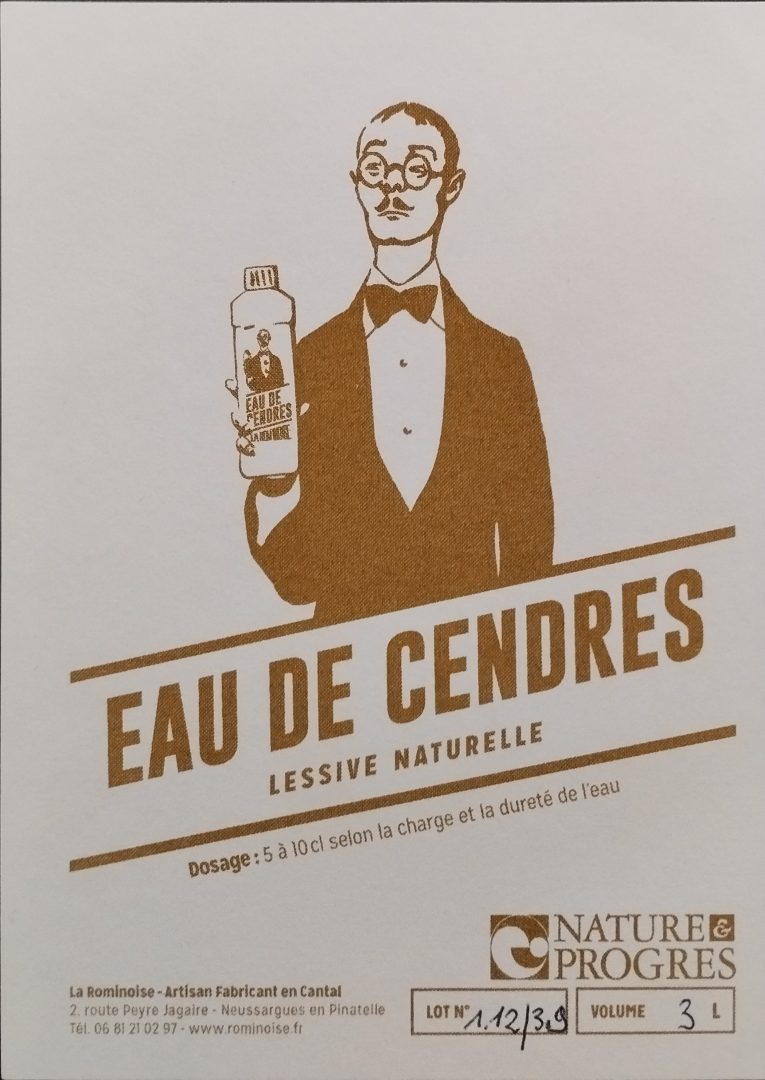 Eau de cendres lessive naturelle : photo du produit rappelé le 30/05/2024