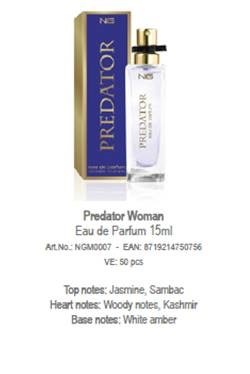 Eau de parfum Predator : photo du produit rappelé le 06/01/2023