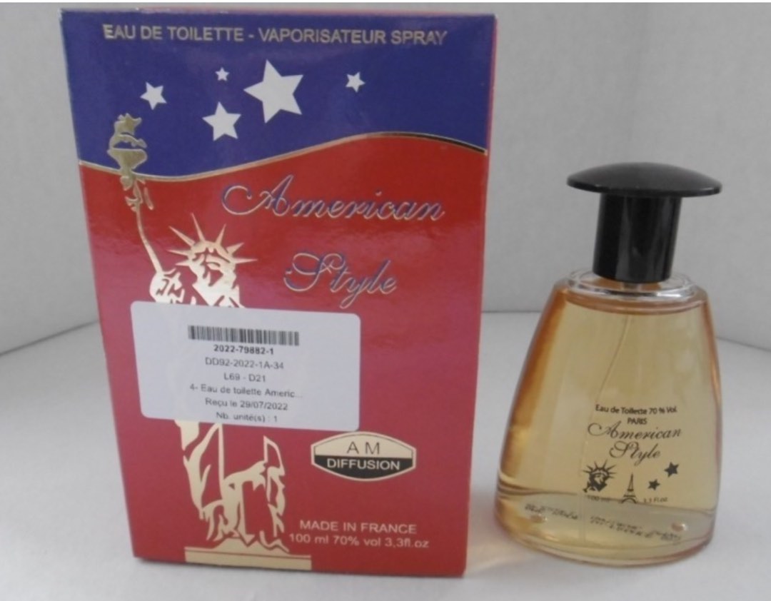 Eau de toilette american style Parfums de Saint Hubert : photo du produit rappelé le 03/05/2023