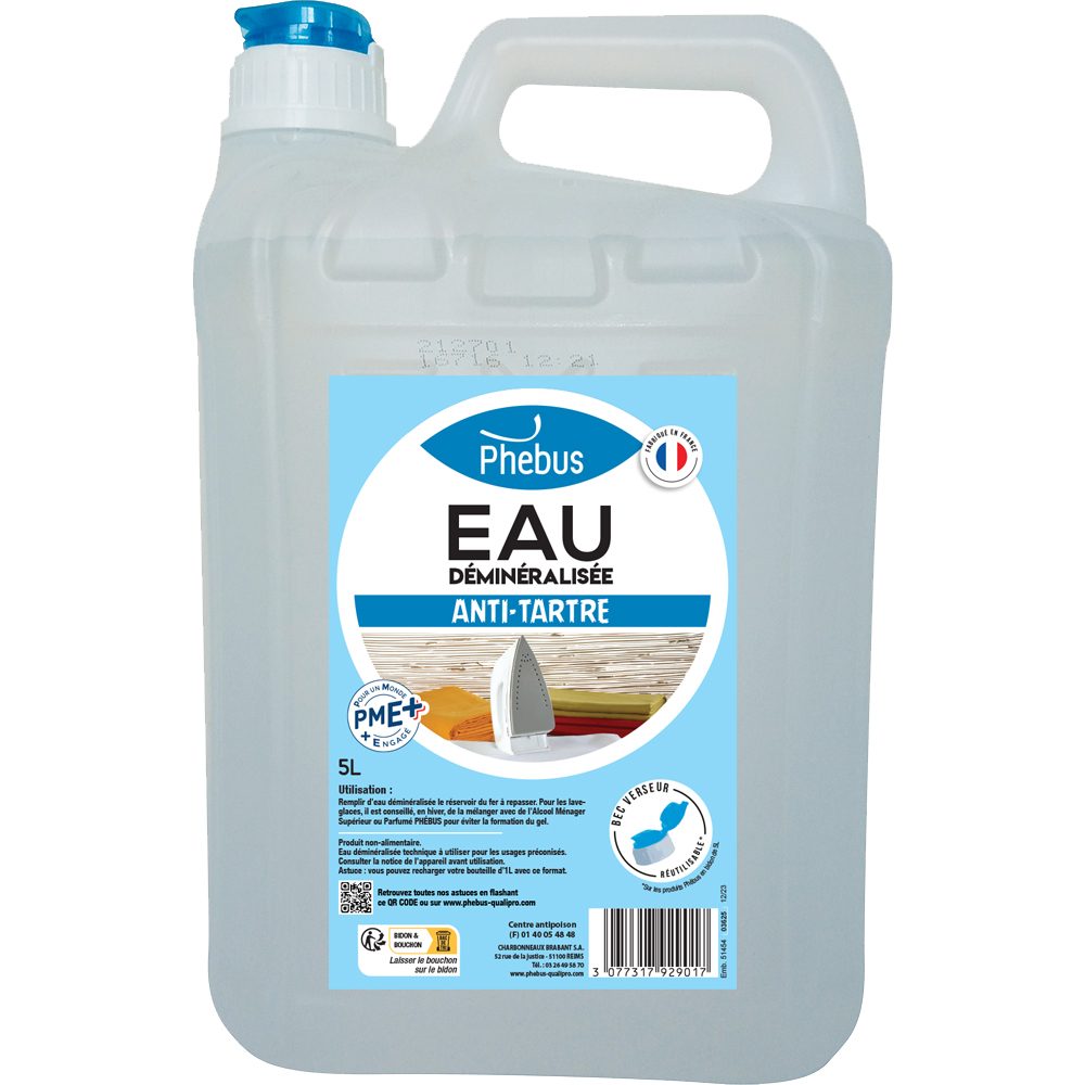 Eau déminéralisée 5l bec verseur Phebus : photo du produit rappelé le 30/05/2024