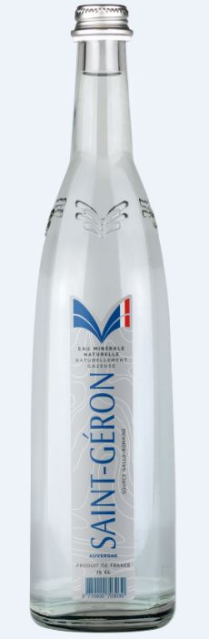 Eau minérale naturelle naturellement gazeuse Saint-Geron : photo du produit rappelé le 16/12/2021