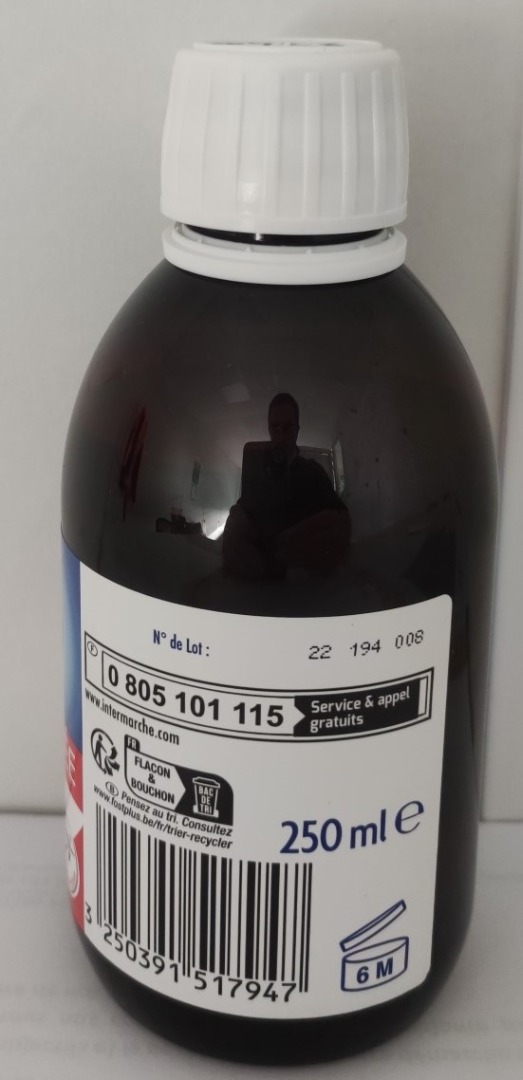 Eau oxygenee 250ml Labell : photo 2 sur 2 du produit rappelé le 27/12/2022