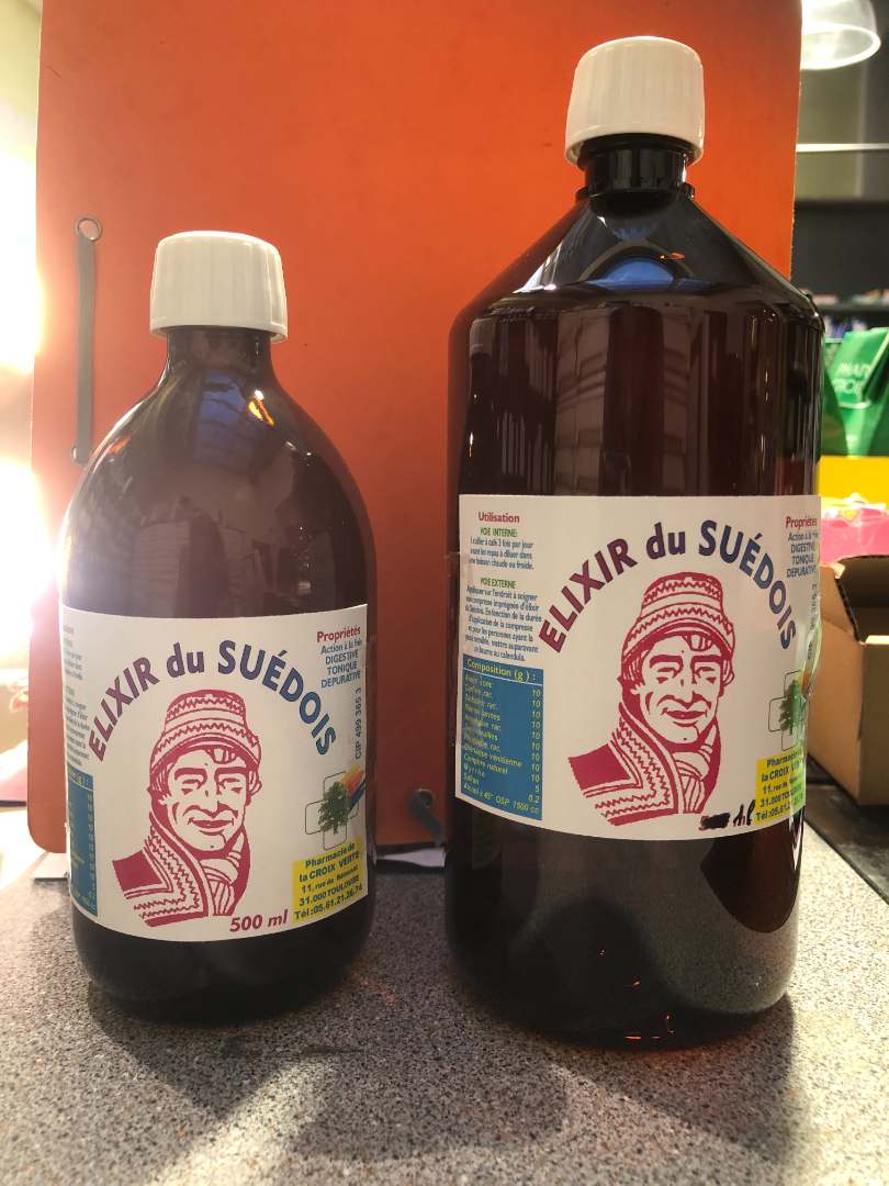 Elixir du suedois liquide Croix Verte : photo du produit rappelé le 23/09/2022