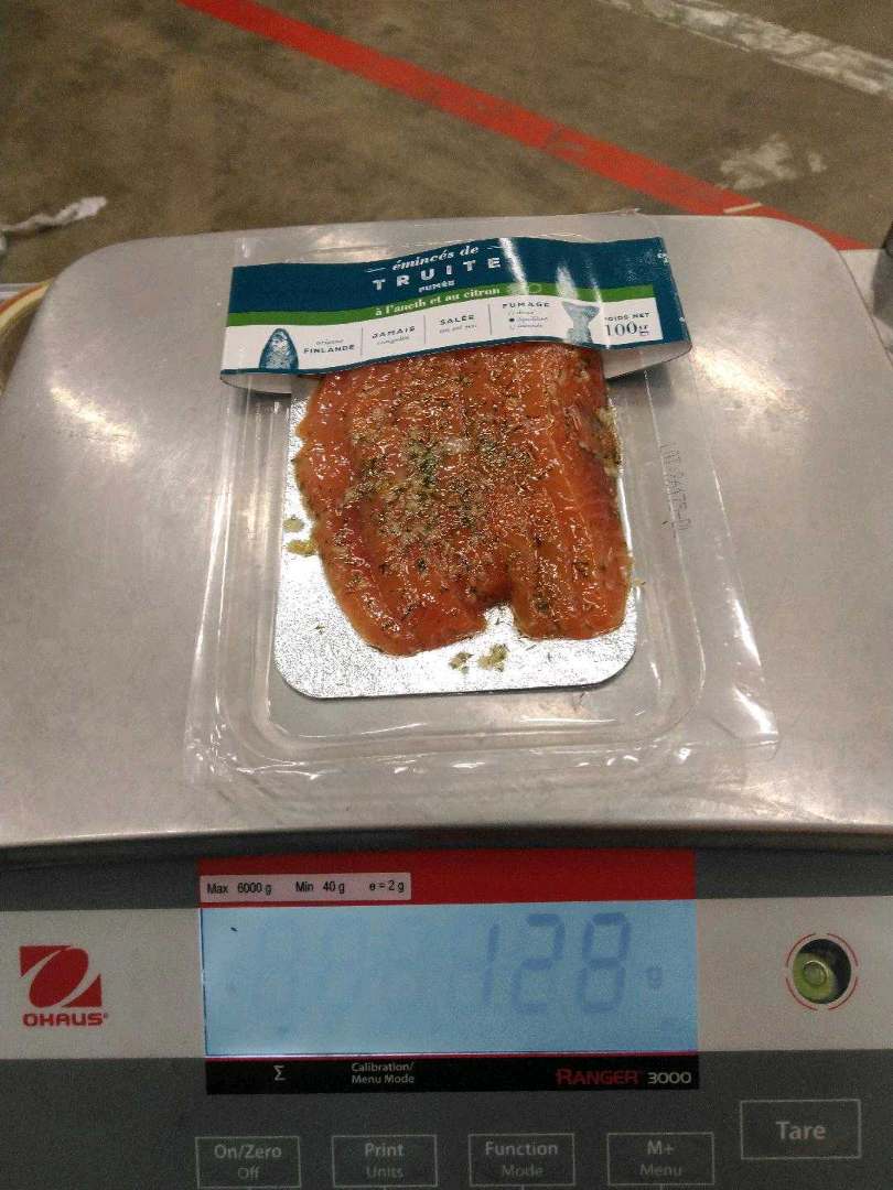 Emincés de truite aneth 100g Grand Frais / Fresh / Mon-Marché.FR : photo du produit rappelé le 07/07/2026