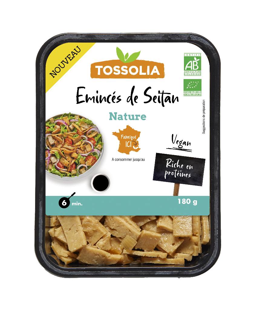 Emincés seitan nature Tossolia : photo du produit rappelé le 21/10/2025