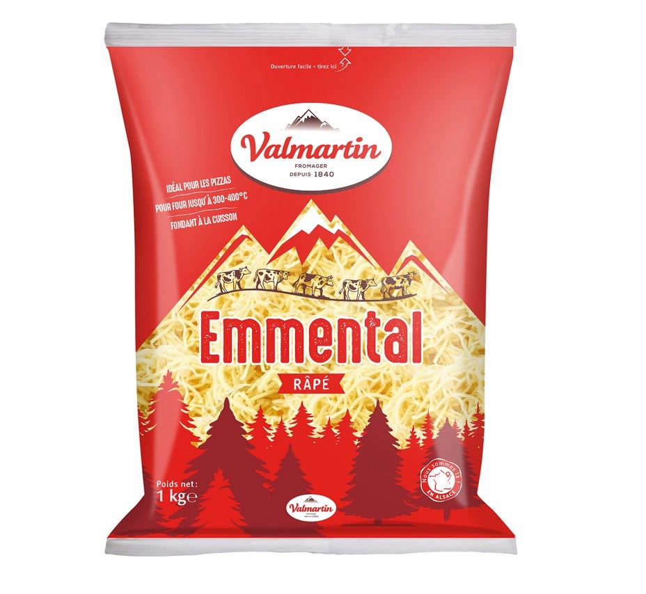 Emmenta râpé Valmartin : photo du produit rappelé le 20/08/2025