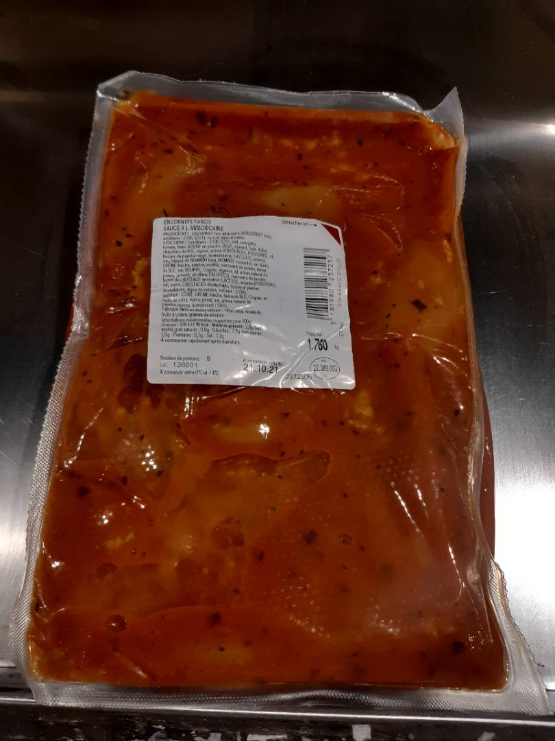 Encornets farcis sauce à l'armoricaine : photo du produit rappelé le 07/10/2021