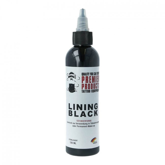 Encre de tatouage premier products lining black : photo du produit rappelé le 17/04/2024