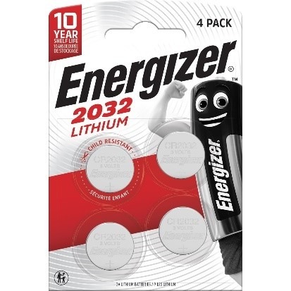 Energizer lithium cr2032 paquet de quatre piles : photo du produit rappelé le 21/08/2023