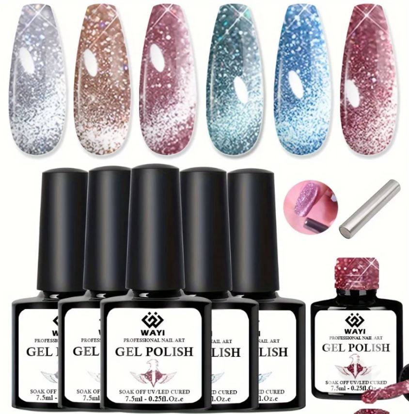 Ensemble de vernis à ongles en gel brillant réfléchissant de 7,5 ml : photo du produit rappelé le 27/09/2024