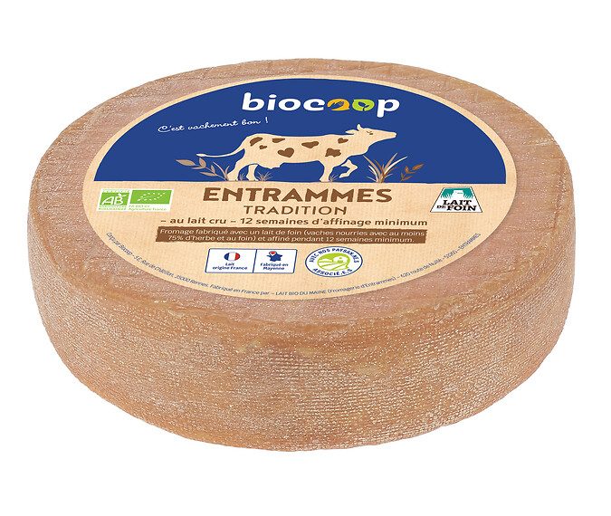 Entrammes tradition au lait cru 29% mg env 1,7 kg Biocoop : photo du produit rappelé le 22/08/2024