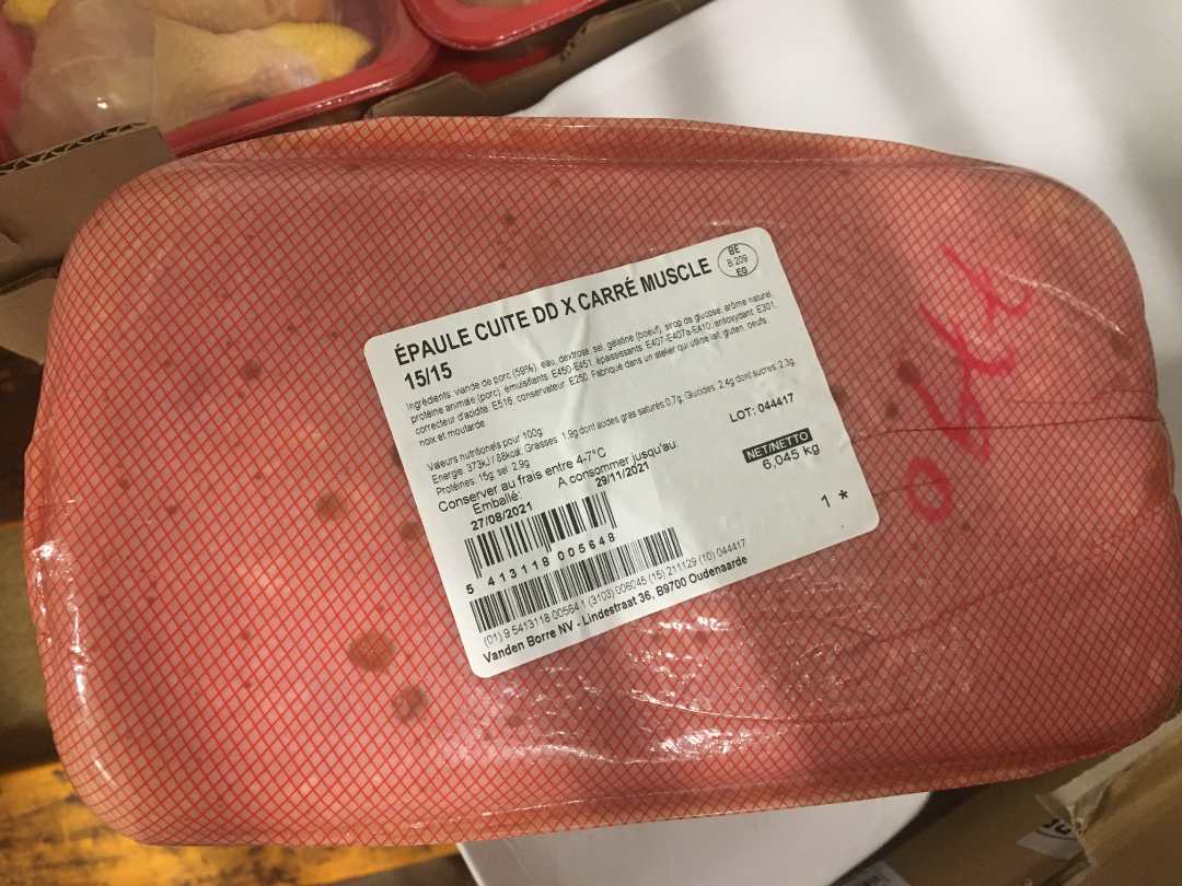 Epaule cuite dd : photo du produit rappelé le 12/10/2021