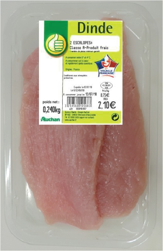 Escalope de dinde Pouce : photo du produit rappelé le 28/06/2022