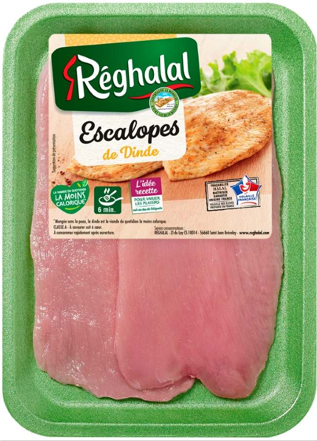 Escalope de dinde Reghalal : photo du produit rappelé le 29/06/2022