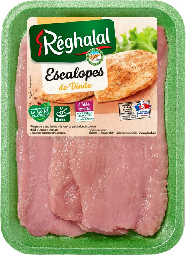 Escalope de dinde Reghalal : photo 2 sur 2 du produit rappelé le 29/06/2022