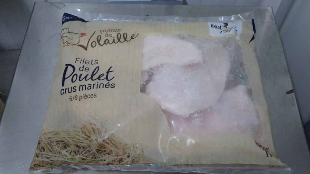 Escalope de poulet marinée nature surgelée Rest'or Chef : photo du produit rappelé le 23/09/2021