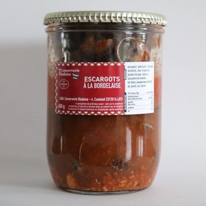 Escargots a la bordelaise Conserverie Illadaise : photo 2 sur 2 du produit rappelé le 25/07/2025