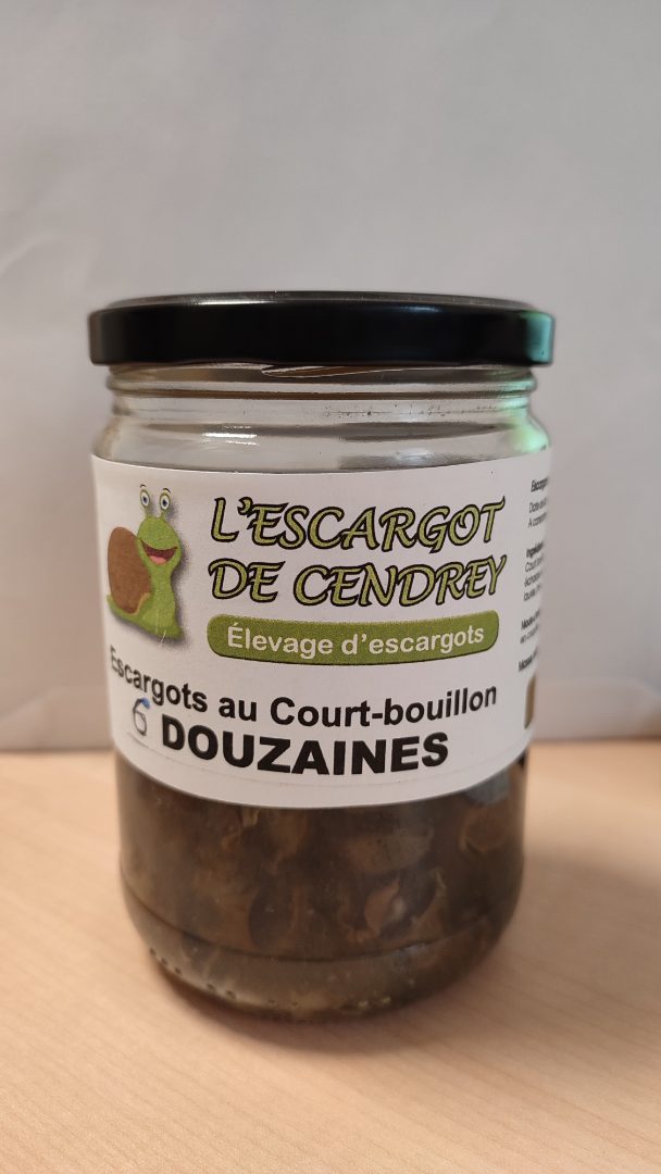 Escargots au court-bouillon L'Escargot de Cendrey : photo du produit rappelé le 21/03/2024