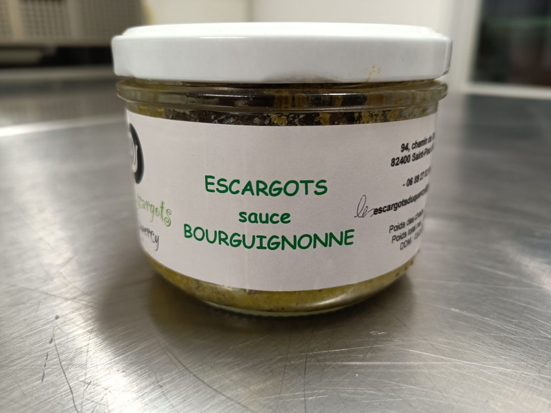 Escargots sauce bourguignonne Les Escargots du Quercy : photo du produit rappelé le 22/11/2023