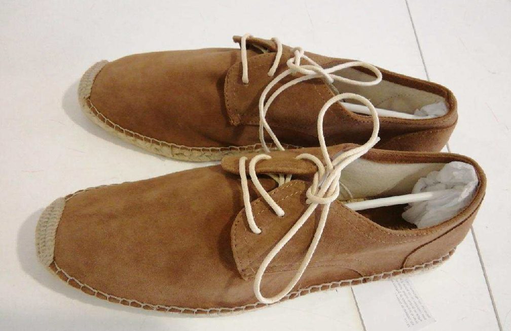 Espadrilles homme à lacets en croûte de cuir Monoprix : photo du produit rappelé le 07/07/2022