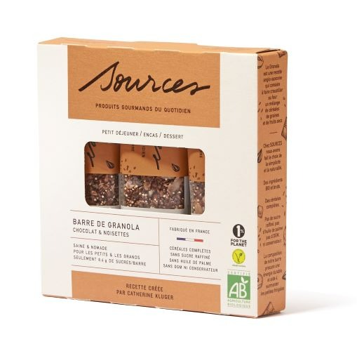 Etui de 3 barres chocolat & noisettes 3x40g Sources : photo du produit rappelé le 01/07/2021