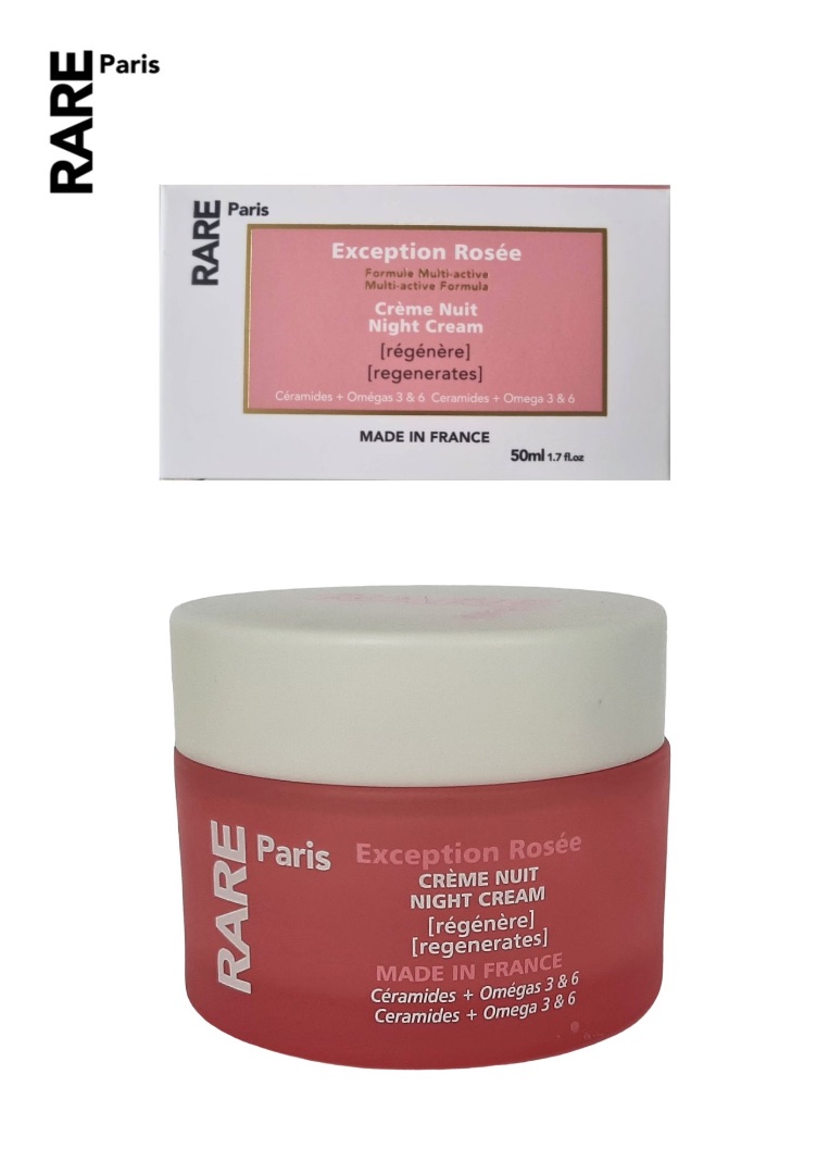 Exception rosée crème nuit / night cream Rare Paris : photo du produit rappelé le 25/07/2024