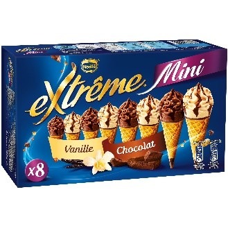 Extreme 8 mini fraise pistache , extreme 8 mini vanille et chocolat : photo 2 sur 4 du produit rappelé le 16/08/2021