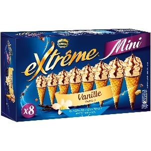 Extreme 8 mini fraise pistache , extreme 8 mini vanille et chocolat : photo 4 sur 4 du produit rappelé le 16/08/2021