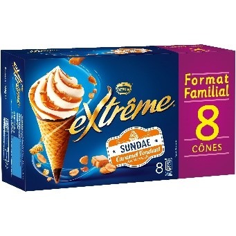 Extrême sundae caramel x8 : photo du produit rappelé le 06/07/2021