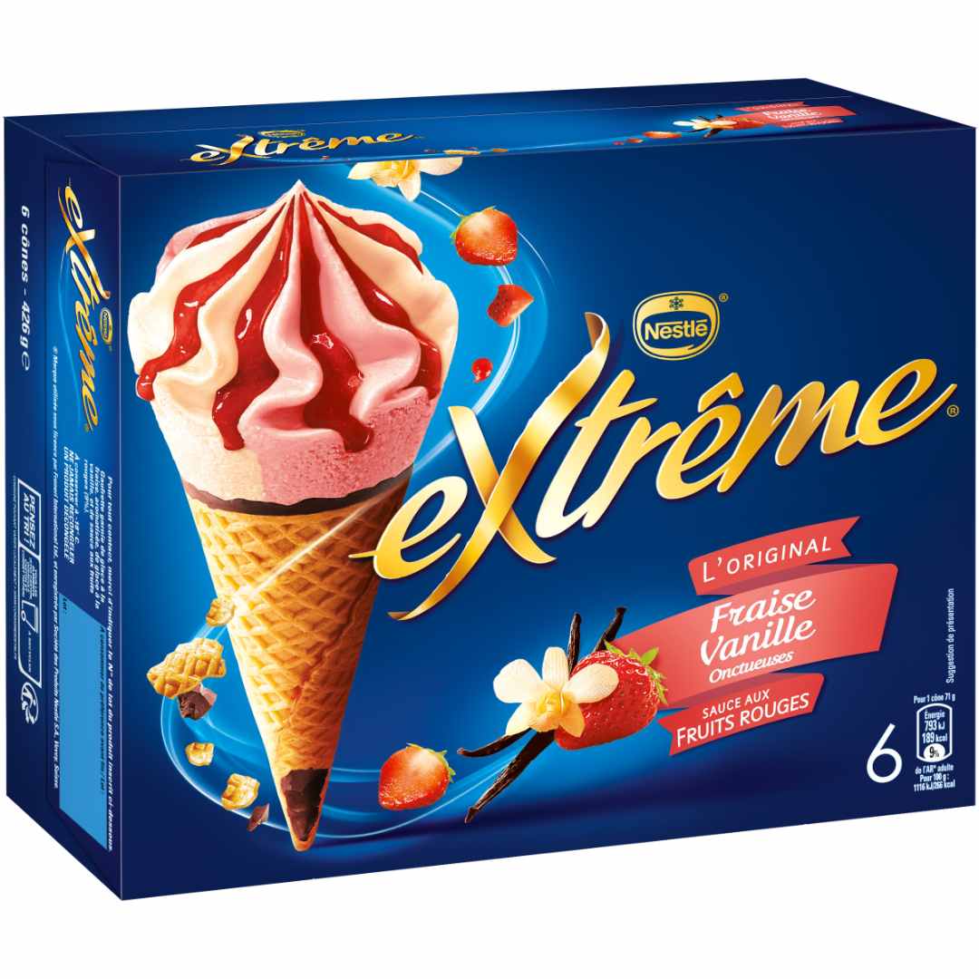 Extreme vanille fraise onctueuse x 6 : photo du produit rappelé le 09/08/2021