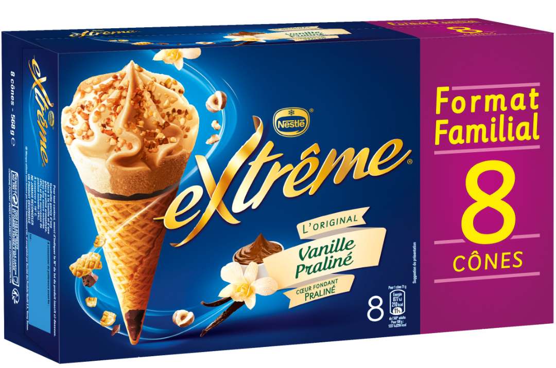 Extreme vanille praliné x 8 : photo du produit rappelé le 09/08/2021