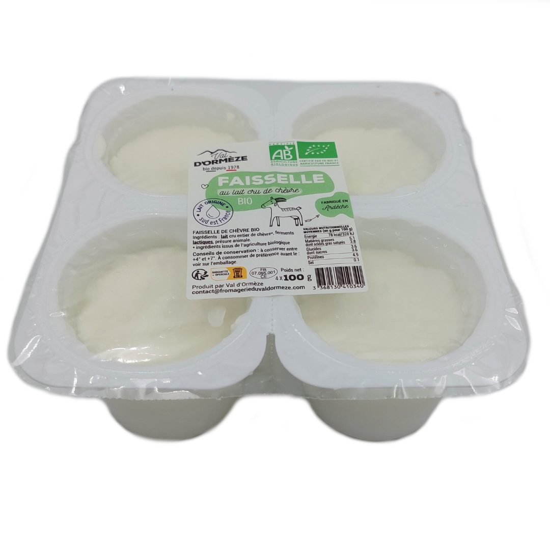 Faisselle de chèvre au lait cru Val d'Ormèze : photo du produit rappelé le 06/05/2025