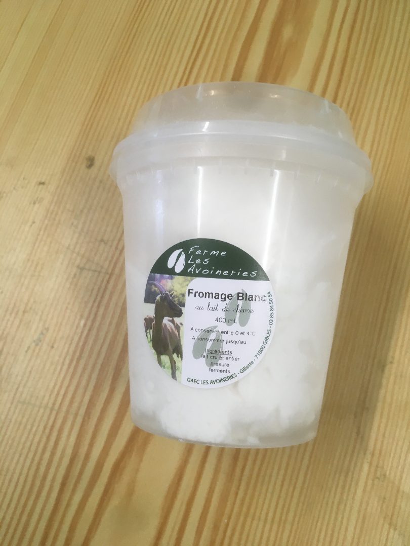 Faisselles au lait de chèvre et de mélange Ferme les Avoineries : photo 2 sur 3 du produit rappelé le 11/05/2021