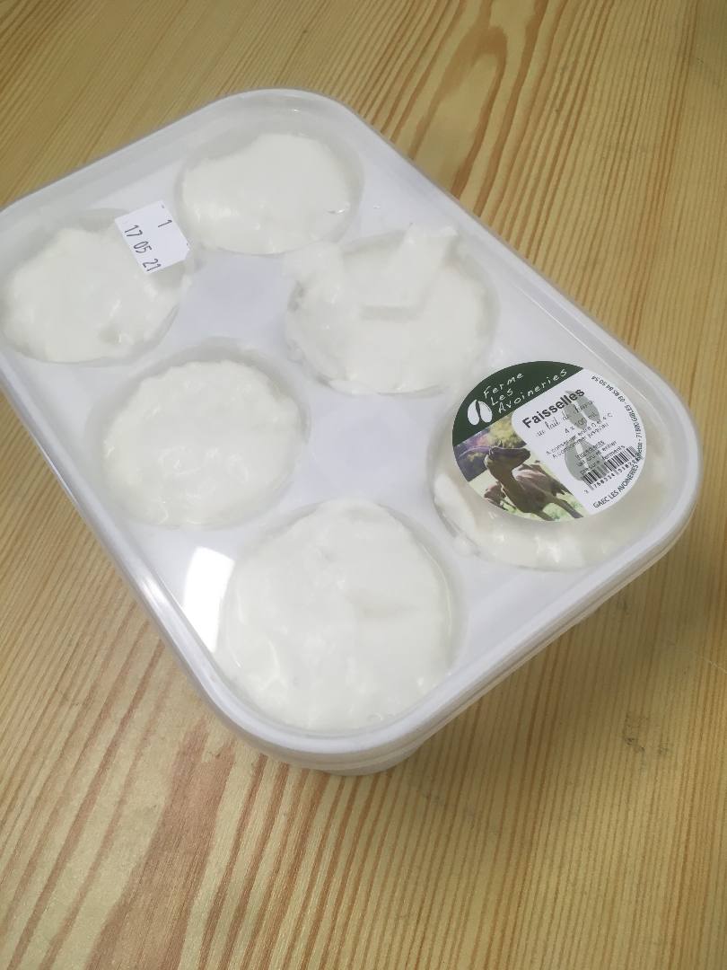 Faisselles au lait de chèvre et de mélange Ferme les Avoineries : photo 3 sur 3 du produit rappelé le 11/05/2021