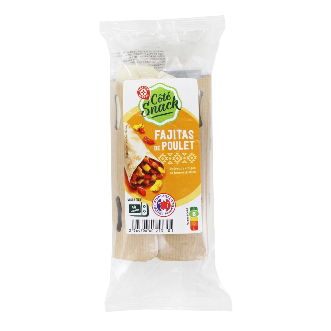 Fajitas de poulet 155g Cote Snack : photo du produit rappelé le 15/12/2021