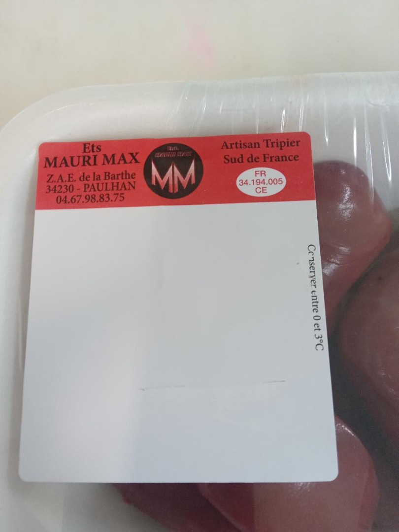 Famille saucisserie Ets Mauri Max : photo du produit rappelé le 29/09/2023