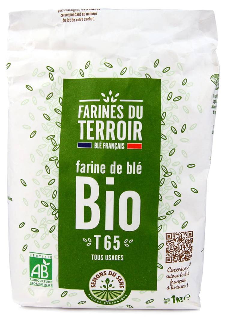 Farine de blé bio t65 : photo du produit rappelé le 06/01/2026