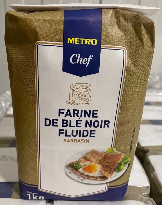 Farine de blé noir fluide 1kg Metro chef : photo du produit rappelé le 19/05/2022
