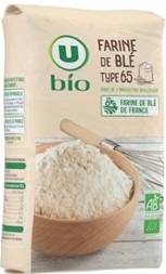 Farine de blé t65 u bio 1kg : photo du produit rappelé le 04/04/2024