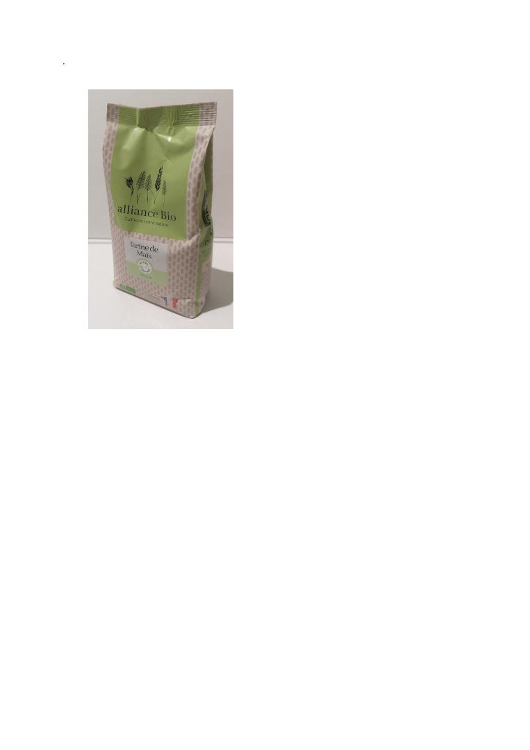 Farine de mais bio sac de 1 kg Alliance BIO : photo du produit rappelé le 24/10/2024