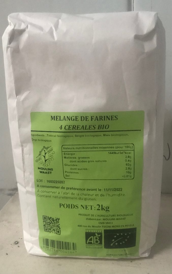 Farine de seigle biologique Moulins Waast : photo du produit rappelé le 04/08/2022