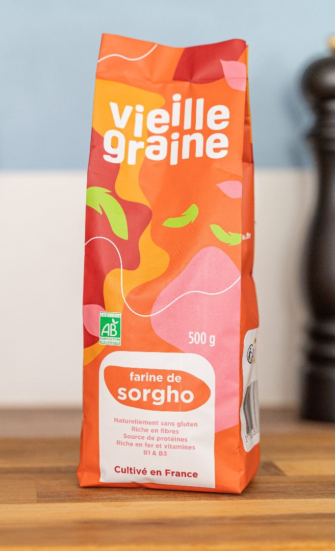 Farine de sorgho bio Vieille Graine : photo du produit rappelé le 03/09/2026