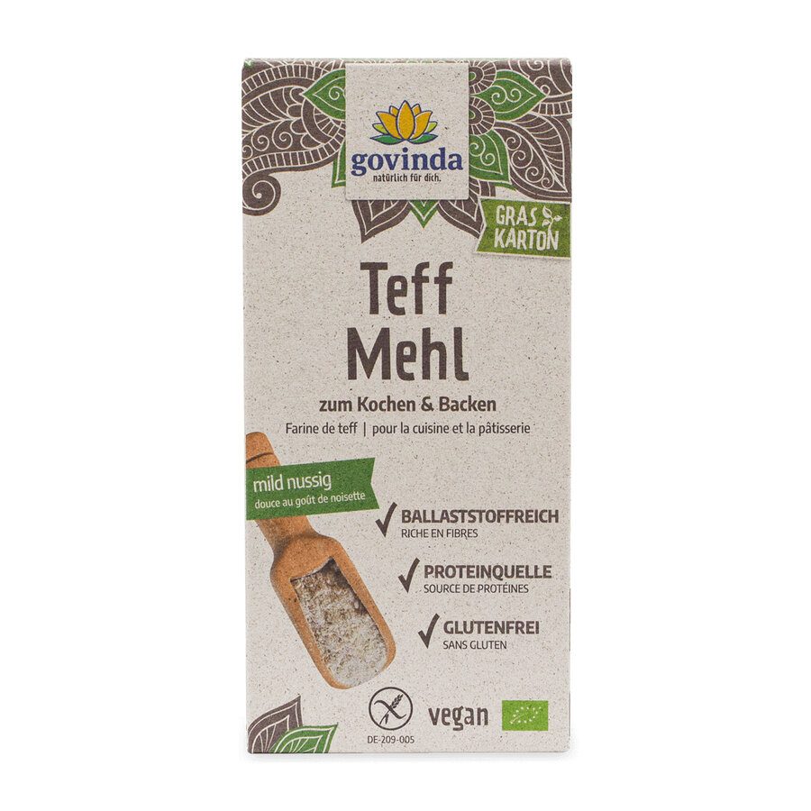 Farine de teff Govinda : photo du produit rappelé le 07/06/2023