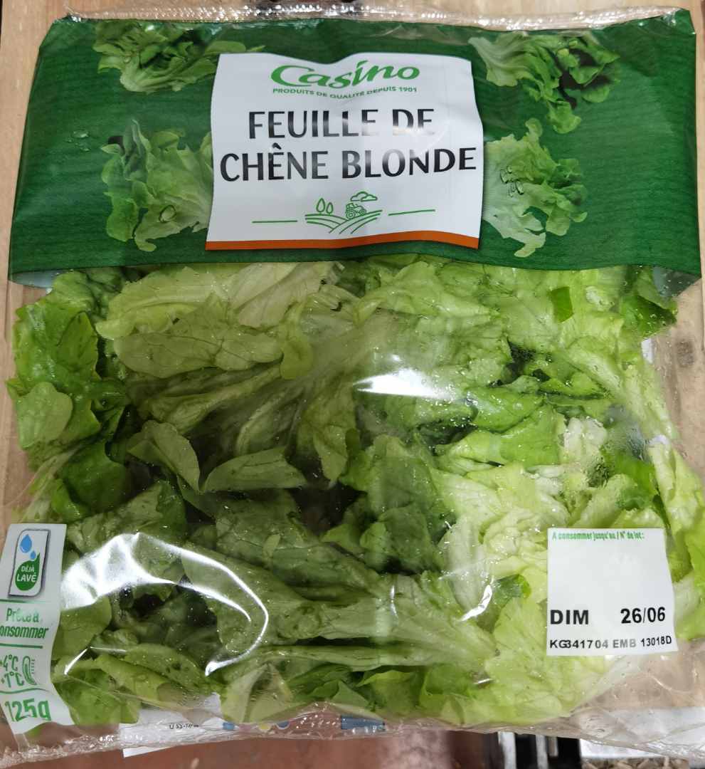 Feuille de chêne blonde Casino : photo du produit rappelé le 23/06/2022